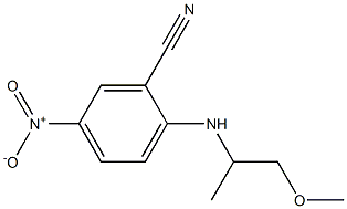 2-[(1-methoxypropan-2-yl)amino]-5-nitrobenzonitrile,,结构式