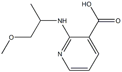 2-[(1-methoxypropan-2-yl)amino]pyridine-3-carboxylic acid Struktur