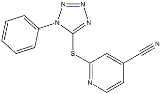 2-[(1-phenyl-1H-1,2,3,4-tetrazol-5-yl)sulfanyl]pyridine-4-carbonitrile 结构式
