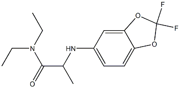 2-[(2,2-difluoro-2H-1,3-benzodioxol-5-yl)amino]-N,N-diethylpropanamide Structure