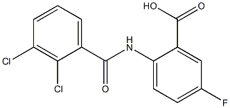 2-[(2,3-dichlorobenzene)amido]-5-fluorobenzoic acid Structure