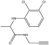 2-[(2,3-dichlorophenyl)amino]-N-(prop-2-yn-1-yl)propanamide 化学構造式