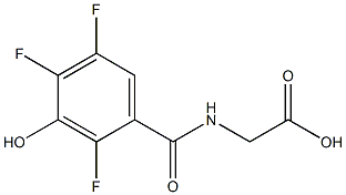 2-[(2,4,5-trifluoro-3-hydroxyphenyl)formamido]acetic acid,,结构式