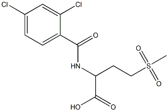 2-[(2,4-dichlorophenyl)formamido]-4-methanesulfonylbutanoic acid,,结构式