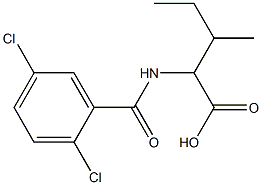 2-[(2,5-dichlorophenyl)formamido]-3-methylpentanoic acid 化学構造式