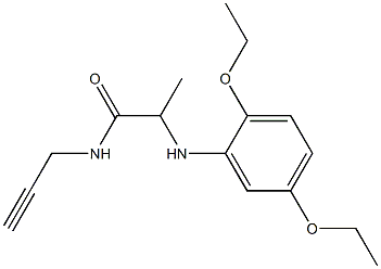 2-[(2,5-diethoxyphenyl)amino]-N-(prop-2-yn-1-yl)propanamide Struktur