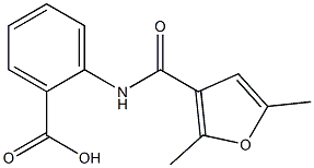 2-[(2,5-dimethyl-3-furoyl)amino]benzoic acid 结构式