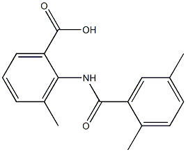 2-[(2,5-dimethylbenzene)amido]-3-methylbenzoic acid Struktur