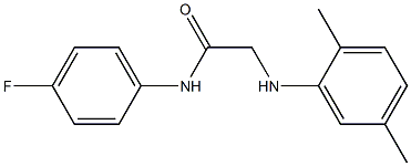 2-[(2,5-dimethylphenyl)amino]-N-(4-fluorophenyl)acetamide Struktur