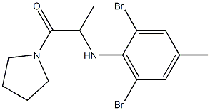 2-[(2,6-dibromo-4-methylphenyl)amino]-1-(pyrrolidin-1-yl)propan-1-one Structure