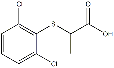 2-[(2,6-dichlorophenyl)thio]propanoic acid 化学構造式