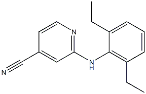 2-[(2,6-diethylphenyl)amino]pyridine-4-carbonitrile 化学構造式