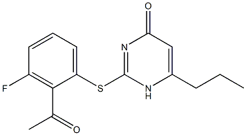 2-[(2-acetyl-3-fluorophenyl)sulfanyl]-6-propyl-1,4-dihydropyrimidin-4-one