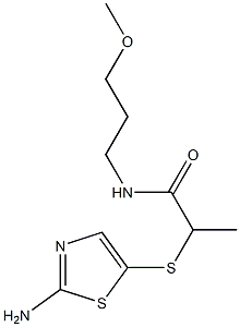 2-[(2-amino-1,3-thiazol-5-yl)sulfanyl]-N-(3-methoxypropyl)propanamide Structure