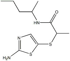 2-[(2-amino-1,3-thiazol-5-yl)sulfanyl]-N-(pentan-2-yl)propanamide|