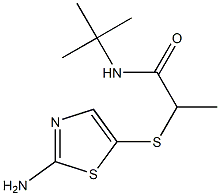 2-[(2-amino-1,3-thiazol-5-yl)sulfanyl]-N-tert-butylpropanamide Structure