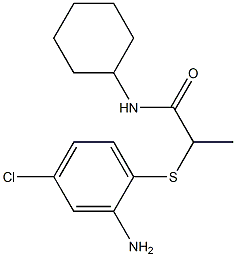 2-[(2-amino-4-chlorophenyl)sulfanyl]-N-cyclohexylpropanamide|