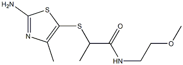 2-[(2-amino-4-methyl-1,3-thiazol-5-yl)sulfanyl]-N-(2-methoxyethyl)propanamide