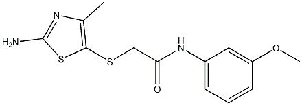 2-[(2-amino-4-methyl-1,3-thiazol-5-yl)sulfanyl]-N-(3-methoxyphenyl)acetamide Structure