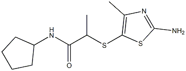 2-[(2-amino-4-methyl-1,3-thiazol-5-yl)sulfanyl]-N-cyclopentylpropanamide