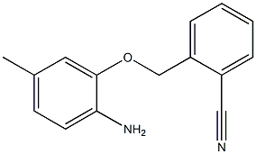 2-[(2-amino-5-methylphenoxy)methyl]benzonitrile,,结构式