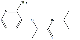 2-[(2-aminopyridin-3-yl)oxy]-N-(pentan-3-yl)propanamide 化学構造式