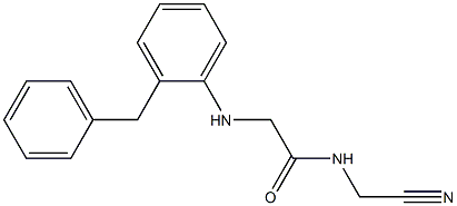 2-[(2-benzylphenyl)amino]-N-(cyanomethyl)acetamide Structure