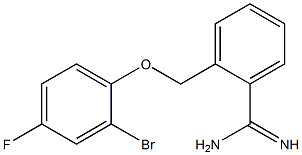 2-[(2-bromo-4-fluorophenoxy)methyl]benzenecarboximidamide Structure