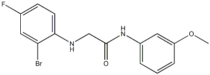 2-[(2-bromo-4-fluorophenyl)amino]-N-(3-methoxyphenyl)acetamide Structure