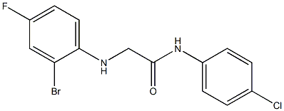 2-[(2-bromo-4-fluorophenyl)amino]-N-(4-chlorophenyl)acetamide