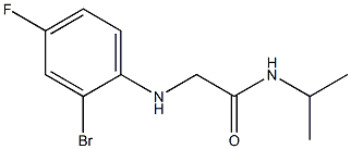 2-[(2-bromo-4-fluorophenyl)amino]-N-(propan-2-yl)acetamide 化学構造式