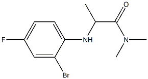 2-[(2-bromo-4-fluorophenyl)amino]-N,N-dimethylpropanamide Structure