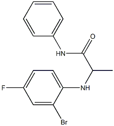 2-[(2-bromo-4-fluorophenyl)amino]-N-phenylpropanamide Structure