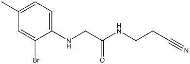 2-[(2-bromo-4-methylphenyl)amino]-N-(2-cyanoethyl)acetamide Structure