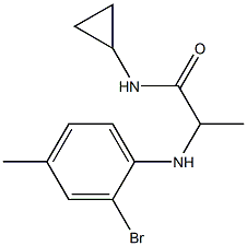 2-[(2-bromo-4-methylphenyl)amino]-N-cyclopropylpropanamide Structure