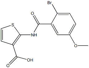 2-[(2-bromo-5-methoxybenzene)amido]thiophene-3-carboxylic acid Structure