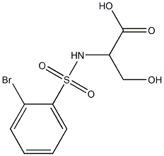 2-[(2-bromobenzene)sulfonamido]-3-hydroxypropanoic acid|