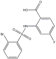 2-[(2-bromobenzene)sulfonamido]-4-fluorobenzoic acid