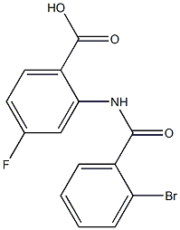 2-[(2-bromobenzoyl)amino]-4-fluorobenzoic acid Structure