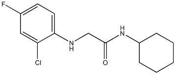2-[(2-chloro-4-fluorophenyl)amino]-N-cyclohexylacetamide 结构式