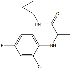2-[(2-chloro-4-fluorophenyl)amino]-N-cyclopropylpropanamide,,结构式