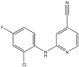 2-[(2-chloro-4-fluorophenyl)amino]pyridine-4-carbonitrile 结构式