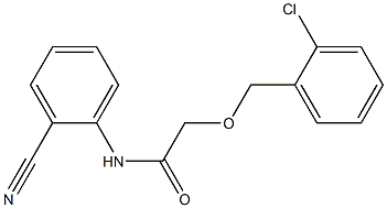 2-[(2-chlorophenyl)methoxy]-N-(2-cyanophenyl)acetamide,,结构式