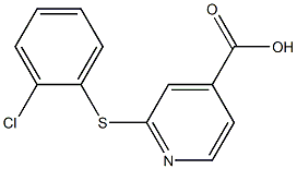 2-[(2-chlorophenyl)sulfanyl]pyridine-4-carboxylic acid,,结构式