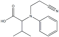 2-[(2-cyanoethyl)(phenyl)amino]-3-methylbutanoic acid 结构式