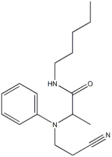 2-[(2-cyanoethyl)(phenyl)amino]-N-pentylpropanamide,,结构式