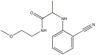 2-[(2-cyanophenyl)amino]-N-(2-methoxyethyl)propanamide,,结构式