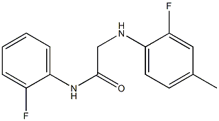 2-[(2-fluoro-4-methylphenyl)amino]-N-(2-fluorophenyl)acetamide 结构式