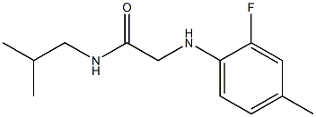 2-[(2-fluoro-4-methylphenyl)amino]-N-(2-methylpropyl)acetamide 化学構造式