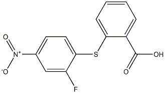 2-[(2-fluoro-4-nitrophenyl)sulfanyl]benzoic acid 结构式